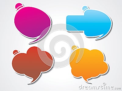 Abstract colorful callout shape Vector Illustration