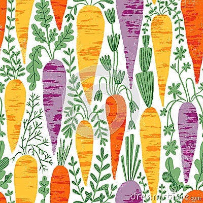 Abstract colorful carrots illustration pattern Cartoon Illustration