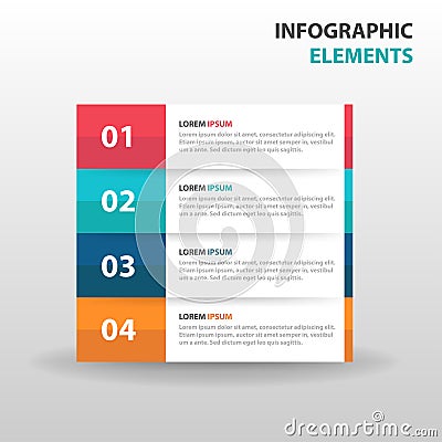 Abstract colorful circle label with magnifying glass business Infographics elements, presentation template flat design vector Vector Illustration