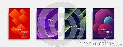 Abstract colorful geometric background set. Vector Illustration