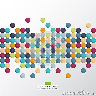Abstract colorful circle pattern pixel background design for print, ad, poster, flyer, cover, brochure, template, Vector Vector Illustration