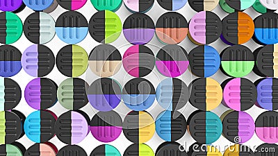 abstract colorful circle simple forms Stock Photo