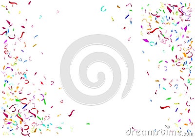 Abstract colorful confetti background. Isolated on the white background. Vector Illustration