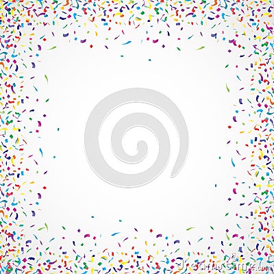 Abstract colorful confetti background. Isolated on the white. Vector holiday illustration. Vector Illustration