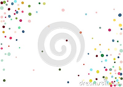 Abstract colorful confetti background. Isolated on the white. Vector holiday illustration. Cartoon Illustration