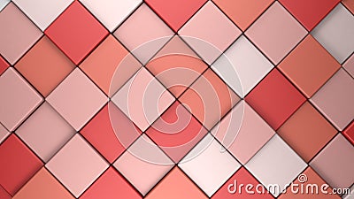 Abstract colorful coral shader spring summer color palette,3d render Cartoon Illustration