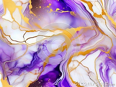 Abstract colorful decorative marble background texture with a small touch of gold Stock Photo