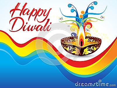 Abstract colorful deepawali background Vector Illustration