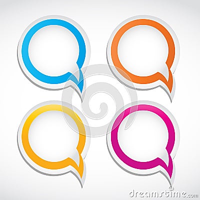 Abstract colorful dialog bubbles Vector Illustration