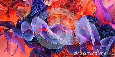 Abstract colorful digital art Stock Photo