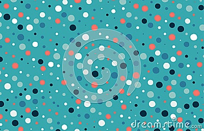Abstract colorful doodle dots drawing pattern design of living coral sea style template. Use for poster, template design, artwork Vector Illustration