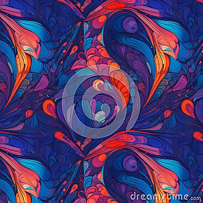 Abstract colorful dream seamless pattern. Stock Photo