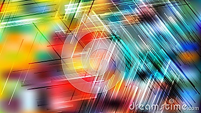 Abstract Colorful Dynamic Random Lines Background Vector Illustration Stock Photo