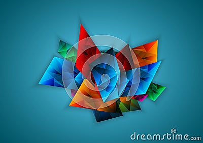 Abstract colorful facet, vector Vector Illustration