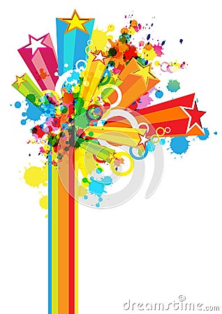 Abstract colorful festival decoration Vector Illustration