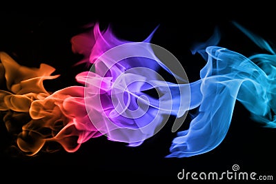 Abstract colorful flame Stock Photo