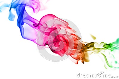 Abstract colorful flame patterns on white background Stock Photo