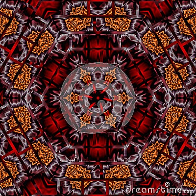 abstract fractal hexagonal pattern Stock Photo