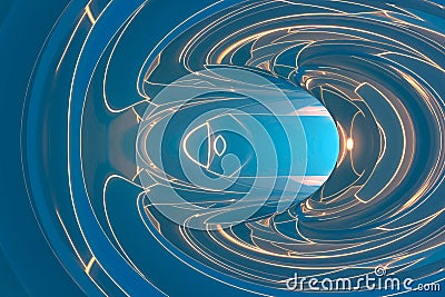Abstract colorful futuristic background with glowing lines Cartoon Illustration