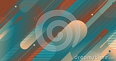 Abstract colorful futuristic gradient rounded line elements shape pattern template. Vector Illustration