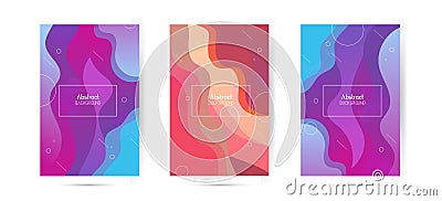 Set of Abstract Fluid creative templates, set of Abstract Vector Illustration