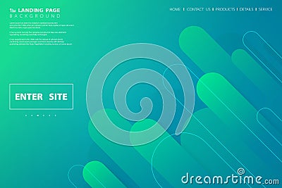 Abstract colorful green blue web landing page design geometric. illustration vector eps10 Vector Illustration