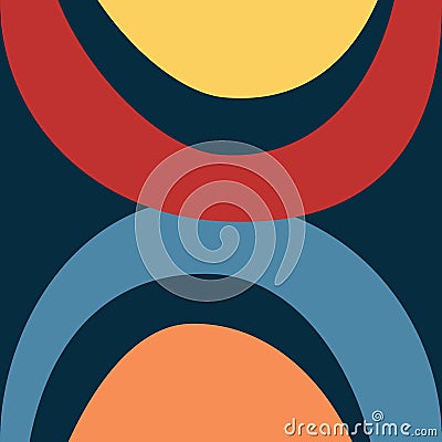 Abstract hand drawn colorful arches Stock Photo