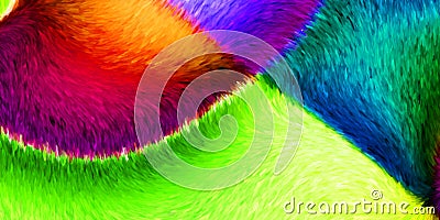 Abstract colorful harry background in bright rainbow fluffy brushstrokes Stock Photo