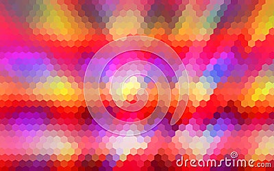 Abstract colorful hexagon background. Abstract colored hexagons. Colorful hex pixelated pattern background. Stock Photo