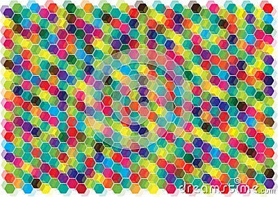Abstract colorful hexagons background Stock Photo