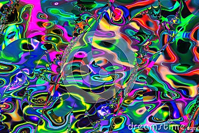 An abstract colorful holographic futuristic Stock Photo