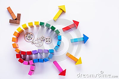 Abstract colorful human brain, creative concept Stock Photo