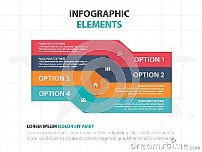 Abstract colorful label business timeline Infographics elements, presentation template flat design vector illustration for web Vector Illustration