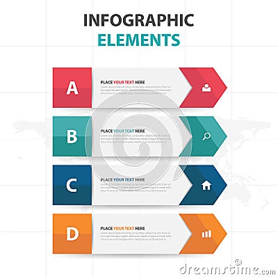 Abstract colorful label business timeline Infographics elements, presentation template flat design vector illustration for web Vector Illustration