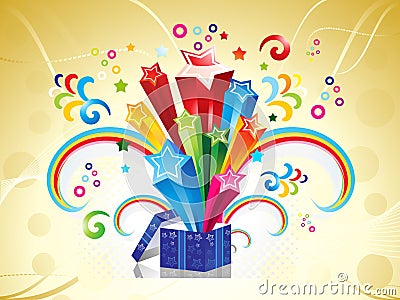 Abstract colorful magic box Vector Illustration