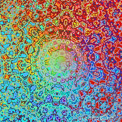 Abstract Colorful Mandala Background - Ornamental Stock Photo