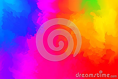 Abstract colorful mixed for background, rainbow watercolor stains paint for card banner advertising, art painting pink colors Vector Illustration