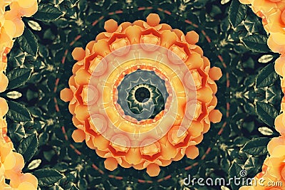 Abstract colorful modern circle mandala and kaleidoscope pattern Stock Photo