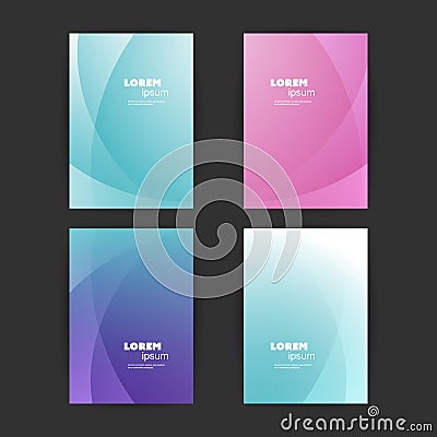 Abstract Colorful Modern Style Patterned Cover Design Set - Applicable for Banners, Placards, Posters, Flyers Vector Illustration