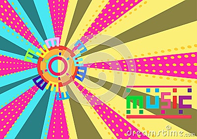 Abstract Colorful music background is a distribution line. Vector. Illustration. Vector Illustration