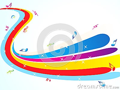 Abstract colorful musical background Vector Illustration