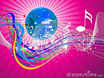 Abstract colorful musical night Vector Illustration