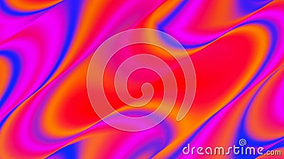 Abstract colorful neon gradient background. Dynamic 3D background with smooth abstract shapes, bright red and orange Stock Photo