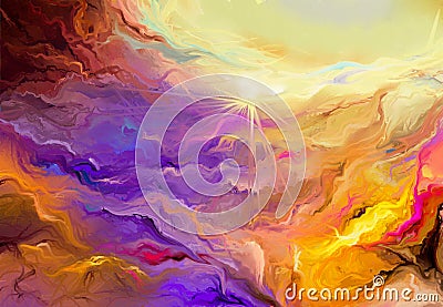 Abstract colorful oil painting on canvas texture. Stock Photo