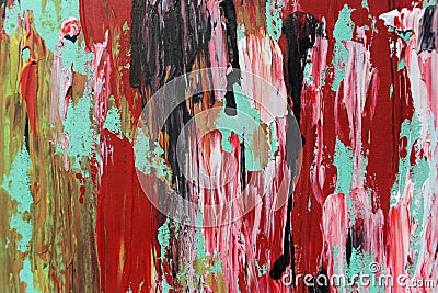 Abstract colorful oil painting on canvas texture. Art abstract texture for creative wallpaper Stock Photo