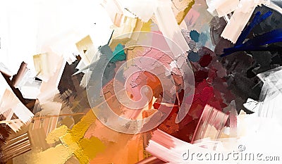 Abstract colorful oil painting on canvas texture. Abstract contemporary art for background Stock Photo