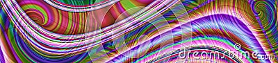 Abstract colorful panorama banner with glowing lines Stock Photo