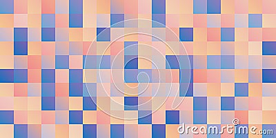 Abstract Colorful Pixelated Surface Pattern with Random Colored Blue and Pink and Purple Squares Vector Illustration