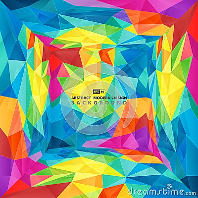 Abstract colorful polygon presentation of new tech design cover background. illustration vector eps10 Vector Illustration