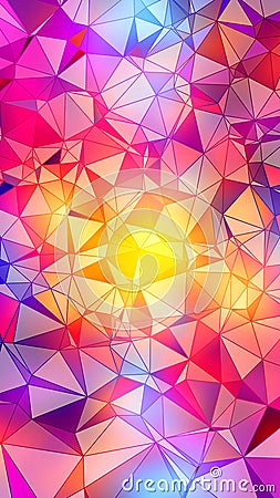 Abstract colorful polygonal background - 8K resolution Stock Photo